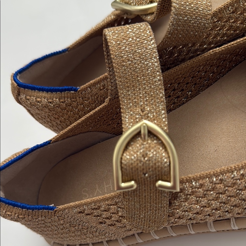 Rothy's Metallic Golden Sun Espadrille Mary Jane - Metallic Gold - Picture 6 of 9